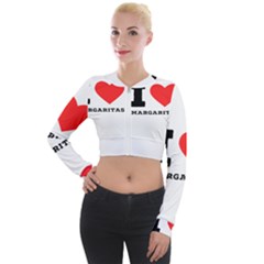 I Love Margaritas Long Sleeve Cropped Velvet Jacket