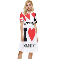 I Love Martini Button Top Knee Length Dress by ilovewhateva