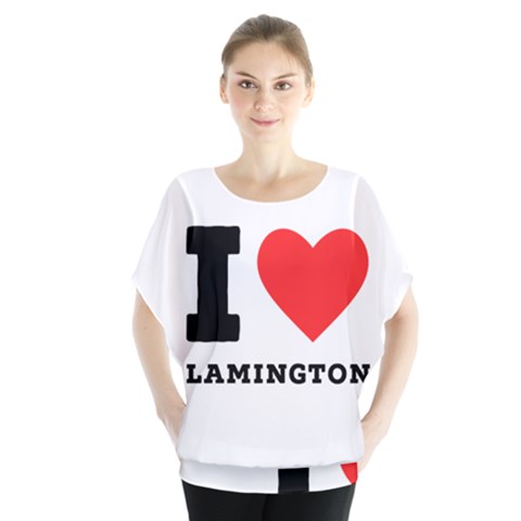 I Love Lamington Batwing Chiffon Blouse by ilovewhateva