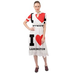 I Love Lamington Keyhole Neckline Chiffon Dress by ilovewhateva