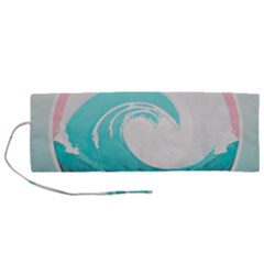 Tidal Wave Ocean Sea Tsunami Wave Minimalist Roll Up Canvas Pencil Holder (m) by Ravend