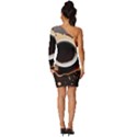 Coffee Cafe Espresso Drink Beverage Long Sleeve One Shoulder Mini Dress View4