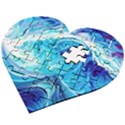 Tsunami Waves Ocean Sea Nautical Nature Water Wooden Puzzle Heart View2