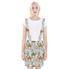 Camels-cactus-desert-pattern Braces Suspender Skirt by Salman4z