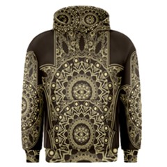 Hamsa-hand-drawn-symbol-with-flower-decorative-pattern Men s Core Hoodie