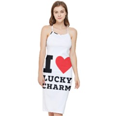 I Love Lucky Charm Bodycon Cross Back Summer Dress by ilovewhateva