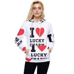 I Love Lucky Charm Women s Lightweight Drawstring Hoodie