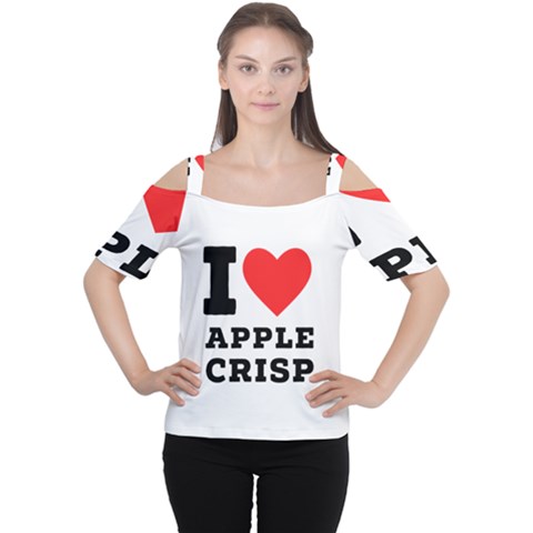 I Love Apple Crisp Cutout Shoulder Tee by ilovewhateva