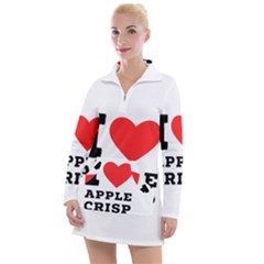 I Love Apple Crisp Women s Long Sleeve Casual Dress by ilovewhateva