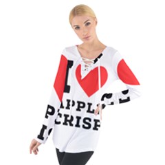 I Love Apple Crisp Tie Up Tee by ilovewhateva