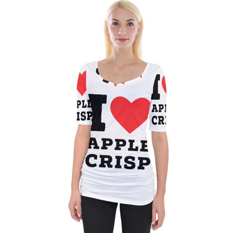 I Love Apple Crisp Wide Neckline Tee by ilovewhateva