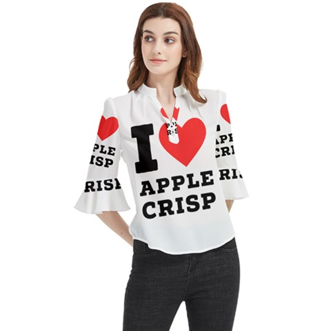 I Love Apple Crisp Loose Horn Sleeve Chiffon Blouse by ilovewhateva