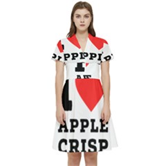 I Love Apple Crisp Short Sleeve Waist Detail Dress by ilovewhateva