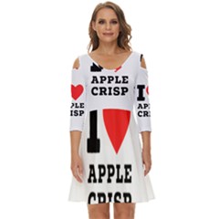 I Love Apple Crisp Shoulder Cut Out Zip Up Dress by ilovewhateva