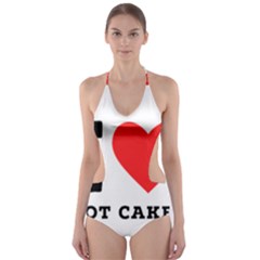 I Love Hot Cakes Cut-out One Piece Swimsuit by ilovewhateva