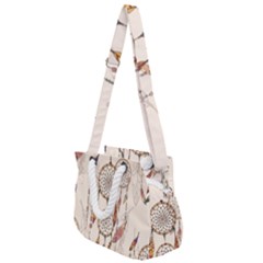 Coloured-dreamcatcher-background Rope Handles Shoulder Strap Bag by Salman4z