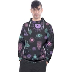 Vintage-seamless-pattern-with-tribal-art-african-style-drawing Men s Pullover Hoodie by Salman4z