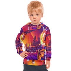 Far-future-human-colonization Kids  Hooded Pullover by Salman4z