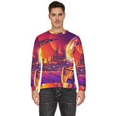 Far-future-human-colonization Men s Fleece Sweatshirt by Salman4z