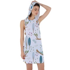 Pattern-sloth-woodland Racer Back Hoodie Dress by Salman4z