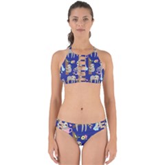 Hand-drawn-cute-sloth-pattern-background Perfectly Cut Out Bikini Set by Salman4z