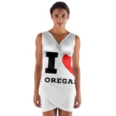 I Love Oregano Wrap Front Bodycon Dress by ilovewhateva