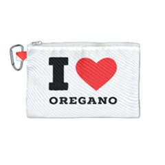 I Love Oregano Canvas Cosmetic Bag (medium) by ilovewhateva