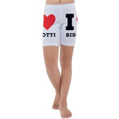 I Love Biscotti Kids  Lightweight Velour Capri Yoga Leggings by ilovewhateva