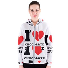 I Love Chocolate Mousse Women s Zipper Hoodie by ilovewhateva