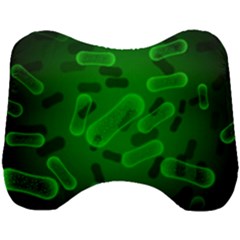 Green-rod-shaped-bacteria Head Support Cushion by Salman4z