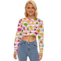 Tropical-fruits-berries-seamless-pattern Lightweight Long Sleeve Sweatshirt