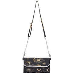 Asian-seamless-pattern-with-clouds-moon-sun-stars-vector-collection-oriental-chinese-japanese-korean Mini Crossbody Handbag by Salman4z