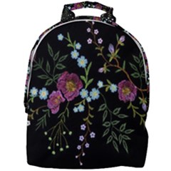 Embroidery-trend-floral-pattern-small-branches-herb-rose Mini Full Print Backpack by Salman4z