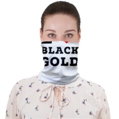 I Love Black Gold Face Covering Bandana (adult) by ilovewhateva