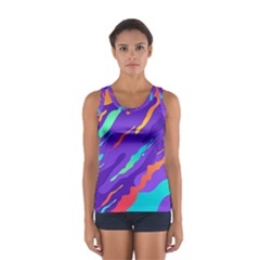 Multicolored-abstract-background Sport Tank Top  by Salman4z