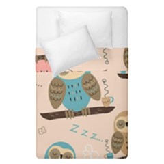 Seamless-pattern-owls-dream-cute-style-pajama-fabric Duvet Cover Double Side (single Size)