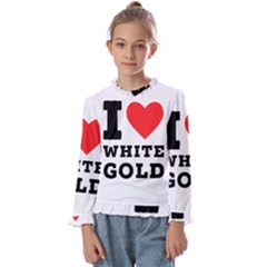 I Love White Gold  Kids  Frill Detail Tee