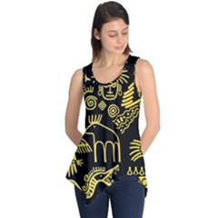 Golden-indian-traditional-signs-symbols Sleeveless Tunic