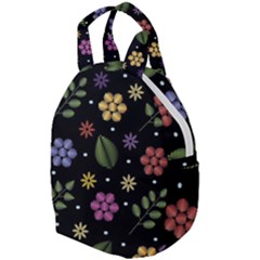 Embroidery-seamless-pattern-with-flowers Travel Backpack