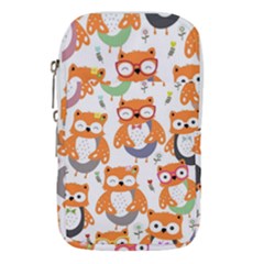 Cute-colorful-owl-cartoon-seamless-pattern Waist Pouch (small) by Salman4z