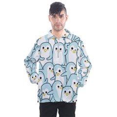 Penguins Pattern Men s Half Zip Pullover