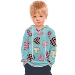 Seamless Pattern With Heart Shaped Cookies With Sugar Icing Kids  Overhead Hoodie by pakminggu