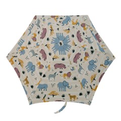 Wild Animals Seamless Pattern Mini Folding Umbrellas by pakminggu