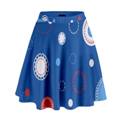 Christmas Pattern Tree Design High Waist Skirt