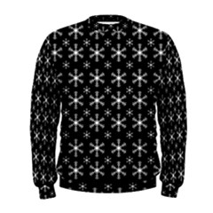 Snowflakes Background Pattern Men s Sweatshirt