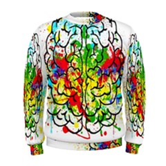 Brain Mind Psychology Idea Hearts Men s Sweatshirt