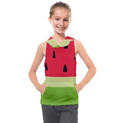 Watermelon Fruit Food Healthy Vitamins Nutrition Kids  Sleeveless Hoodie by pakminggu