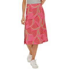 Watermelon Background Watermelon Wallpaper Midi Panel Skirt by pakminggu