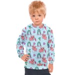 Pigs Pattern Art Design Drawing Sketch Wallpaper Kids  Hooded Pullover