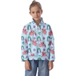 Pigs Pattern Art Design Drawing Sketch Wallpaper Kids  Half Zip Hoodie